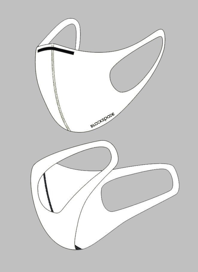 BLACKSPADE Unisex Koruyucu Maske Beyaz M