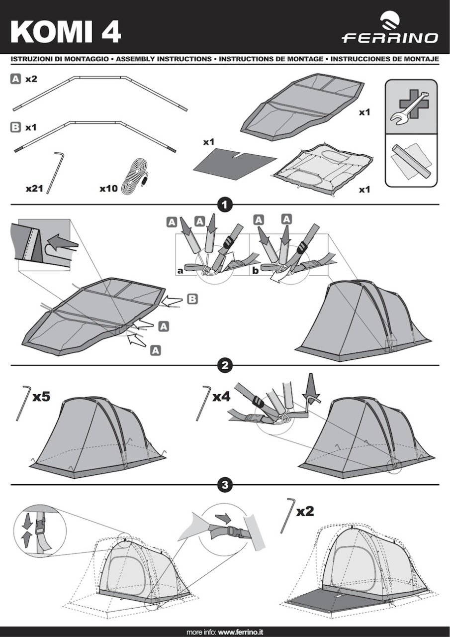 Ferrino Komi 4 Kamp Çadırı