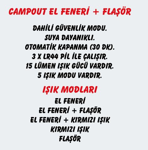 CAMPOUT EL FENERİ + FLAŞÖR