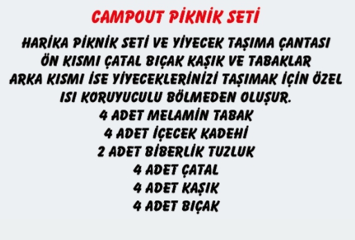 CAMPOUT PİKNİK SETİ