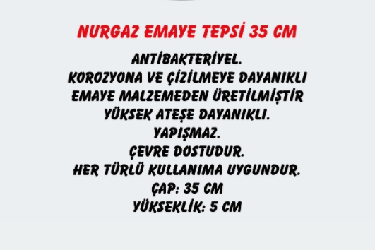 EMAYE TEPSİ 35 CM