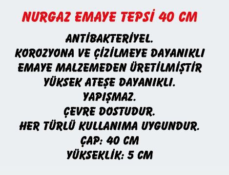 EMAYE TEPSİ 40 CM