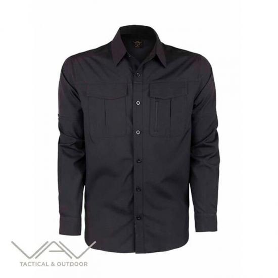 VAV Uzun Kol Gömlek Tacflex-02 Siyah L