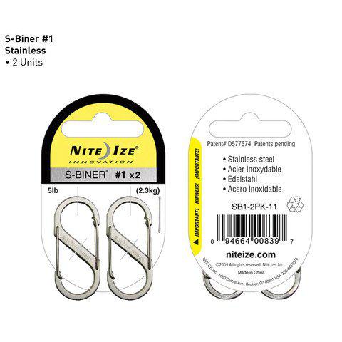 Nite-ize S-Biner Size1-2Pack Stainless